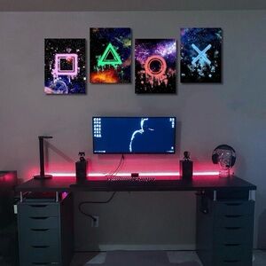 Game Room Wall Art Decor Funny Gaming Canvas Prints